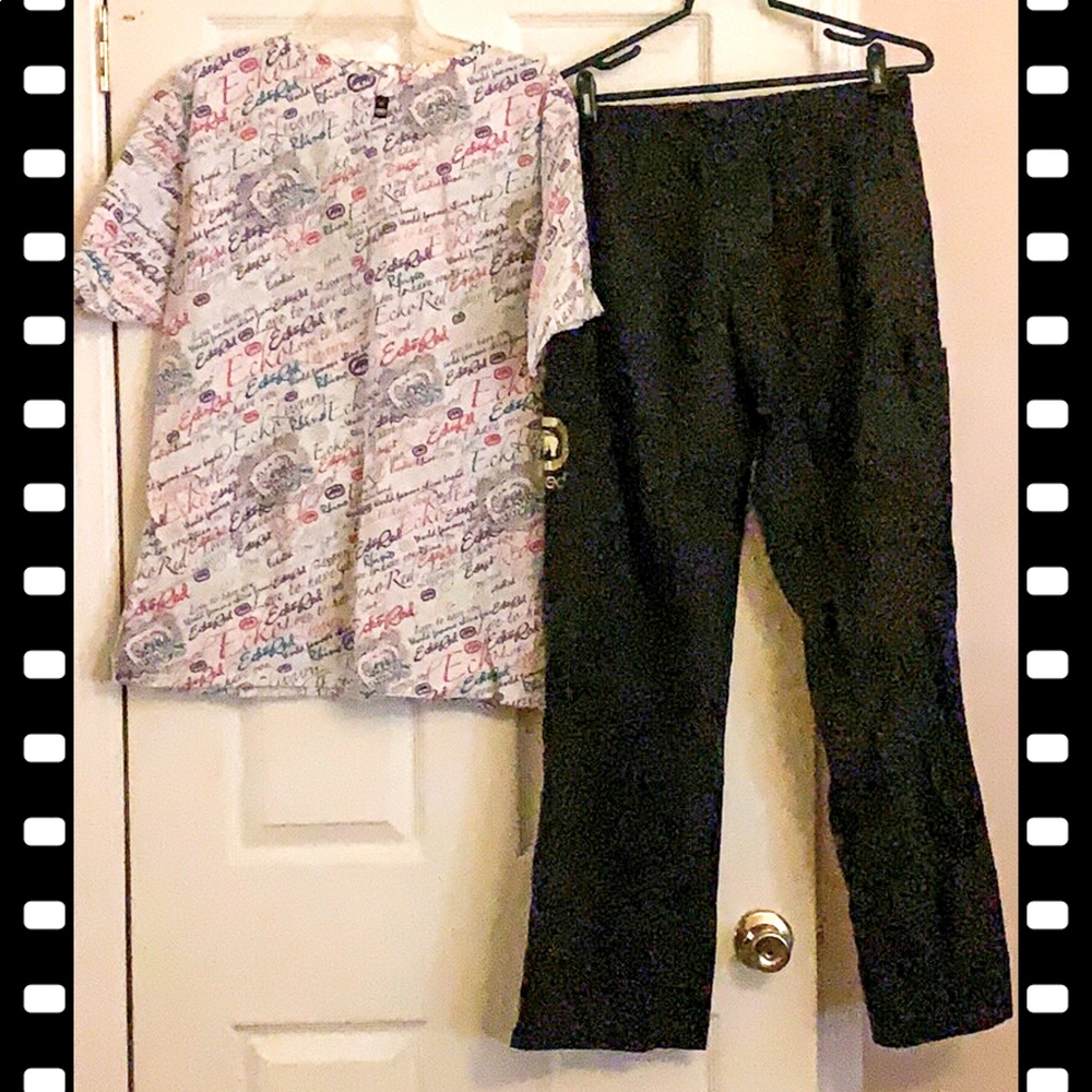 Eckored Ecko Scrubs Set Pants / Top Sz 1x XL